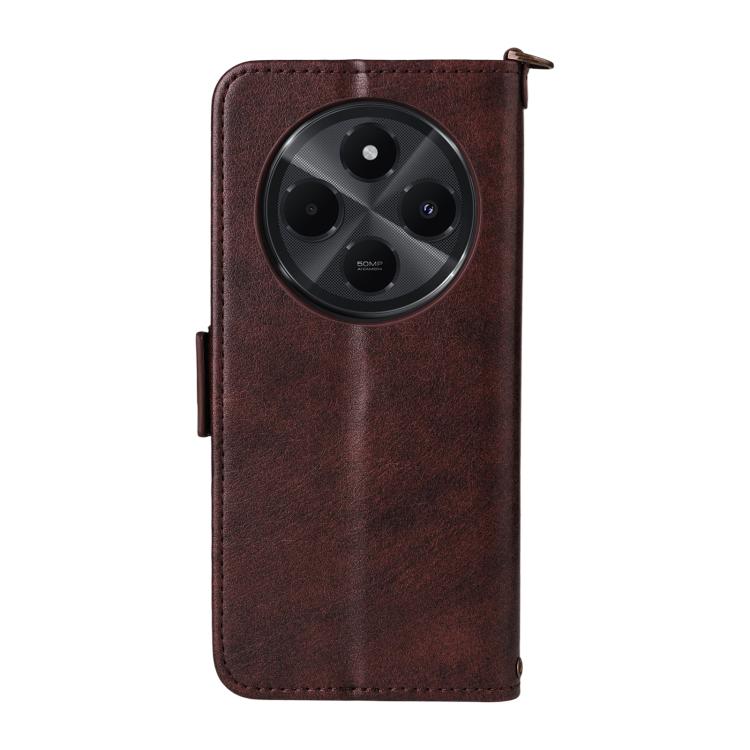 For Redmi 14C 5G / 4G / A4 5G Multi-card Slots Crossbody Cowhide Leather Phone Case