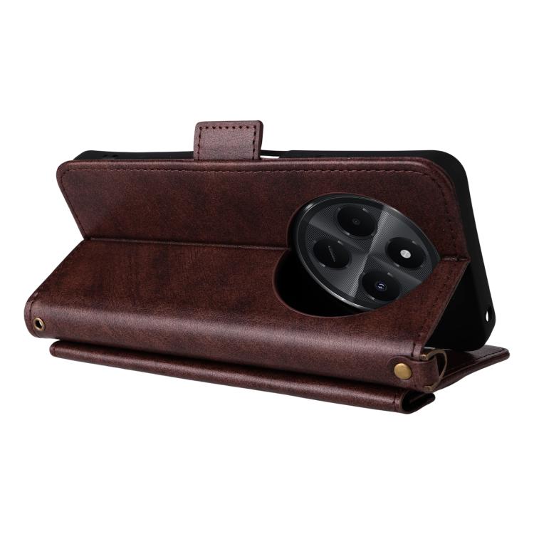 For Redmi 14C 5G / 4G / A4 5G Multi-card Slots Crossbody Cowhide Leather Phone Case