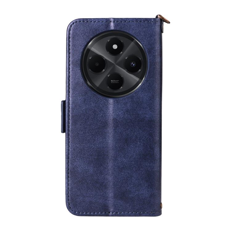 For Redmi 14C 5G / 4G / A4 5G Multi-card Slots Crossbody Cowhide Leather Phone Case