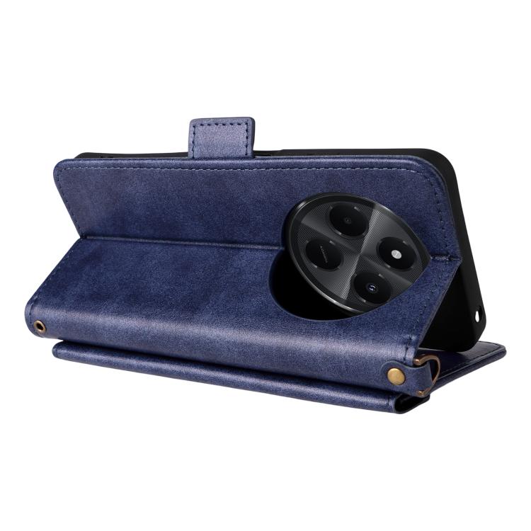 For Redmi 14C 5G / 4G / A4 5G Multi-card Slots Crossbody Cowhide Leather Phone Case