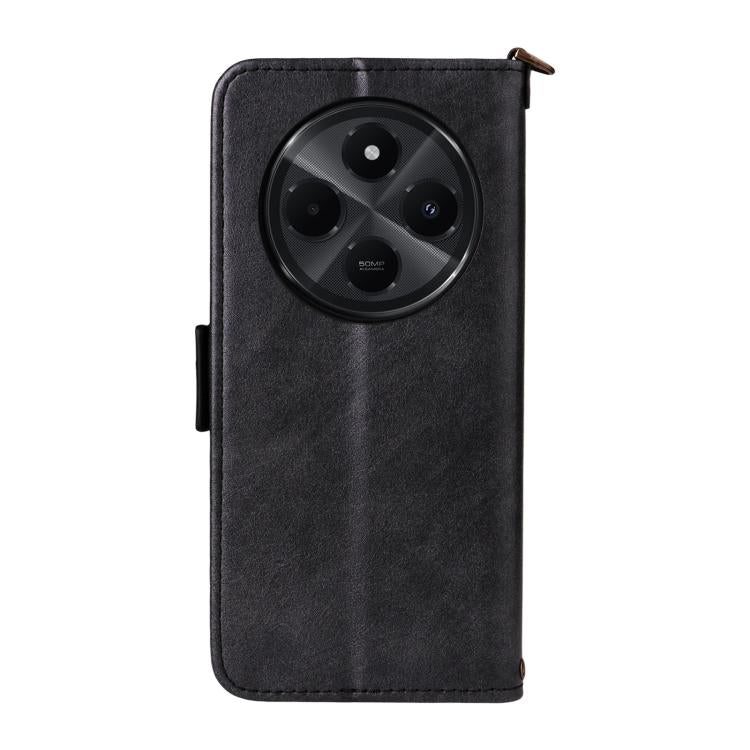 For Redmi 14C 5G / 4G / A4 5G Multi-card Slots Crossbody Cowhide Leather Phone Case