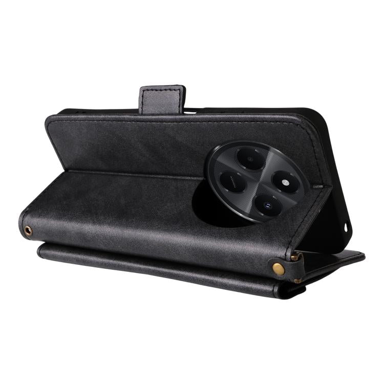 For Redmi 14C 5G / 4G / A4 5G Multi-card Slots Crossbody Cowhide Leather Phone Case