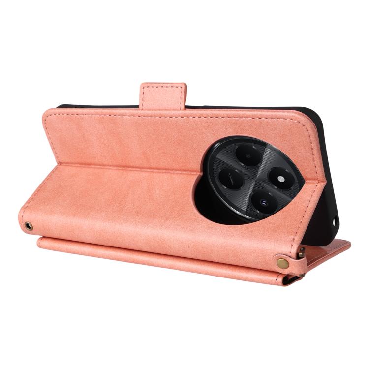 For Redmi 14C 5G / 4G / A4 5G Multi-card Slots Crossbody Cowhide Leather Phone Case