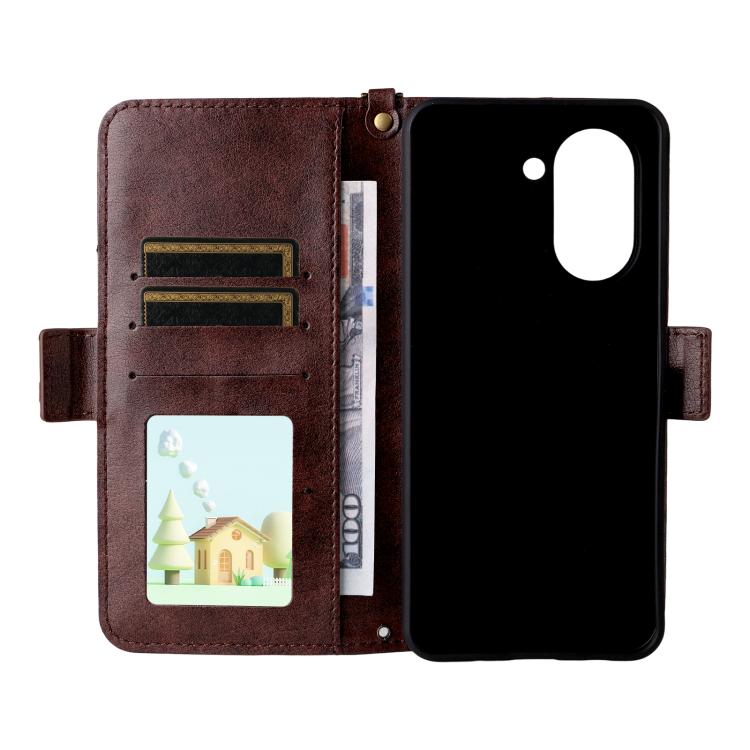 For Redmi A5 4G 173.3mm Multi-card Slots Crossbody Cowhide Leather Phone Case