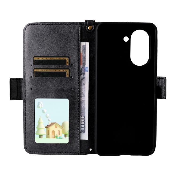 For Redmi A5 4G 173.3mm Multi-card Slots Crossbody Cowhide Leather Phone Case