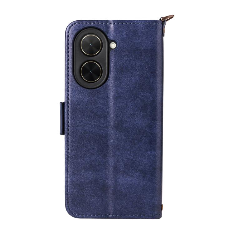 For Xiaomi Poco C71 / Redmi A5 4G 171.7mm Multi-card Slots Crossbody Cowhide Leather Phone Case