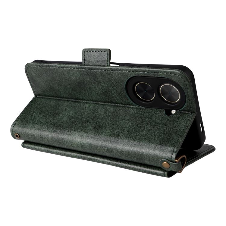 For Xiaomi Poco C71 / Redmi A5 4G 171.7mm Multi-card Slots Crossbody Cowhide Leather Phone Case