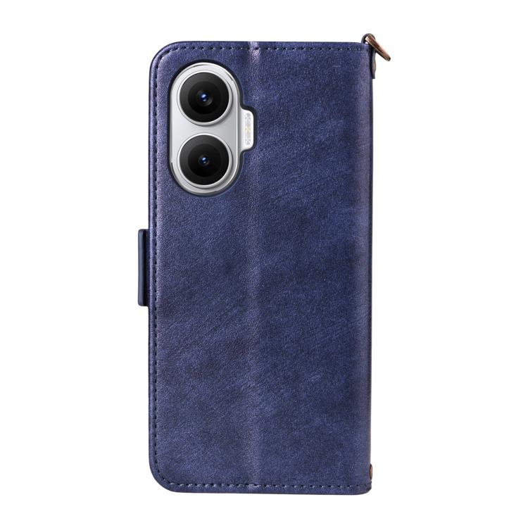 For Xiaomi Poco F7 / Redmi Turbo 4 Pro 5G Multi-card Slots Crossbody Cowhide Leather Phone Case