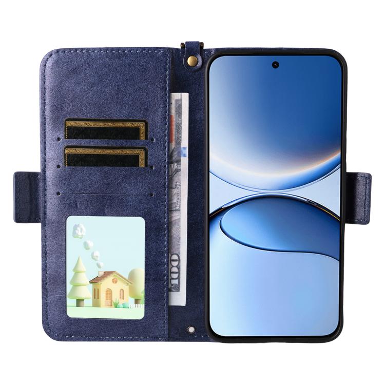 For Xiaomi Poco F7 / Redmi Turbo 4 Pro 5G Multi-card Slots Crossbody Cowhide Leather Phone Case
