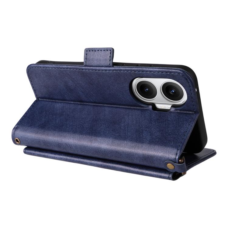 For Xiaomi Poco F7 / Redmi Turbo 4 Pro 5G Multi-card Slots Crossbody Cowhide Leather Phone Case