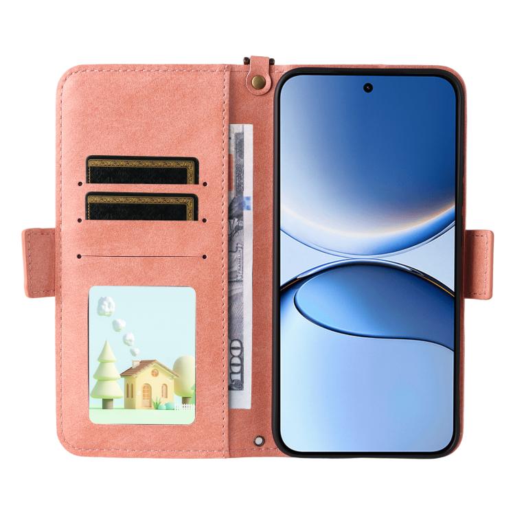 For Xiaomi Poco F7 / Redmi Turbo 4 Pro 5G Multi-card Slots Crossbody Cowhide Leather Phone Case