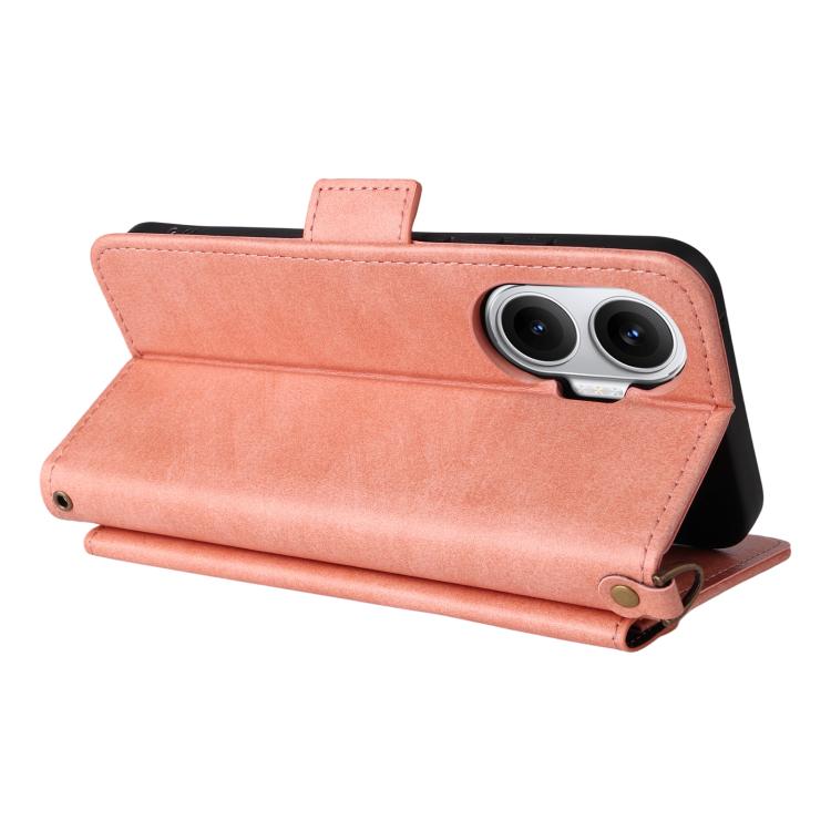 For Xiaomi Poco F7 / Redmi Turbo 4 Pro 5G Multi-card Slots Crossbody Cowhide Leather Phone Case
