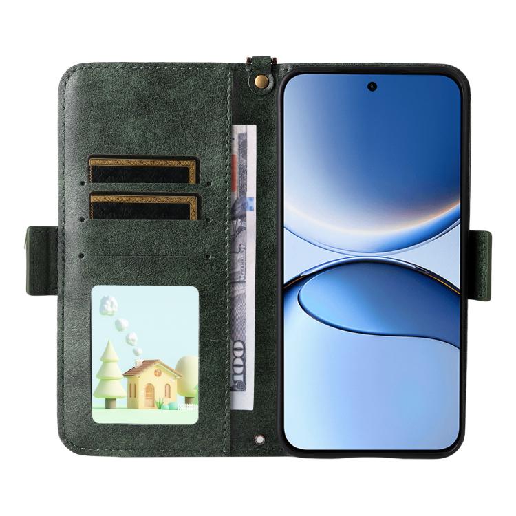 For Xiaomi Poco F7 / Redmi Turbo 4 Pro 5G Multi-card Slots Crossbody Cowhide Leather Phone Case