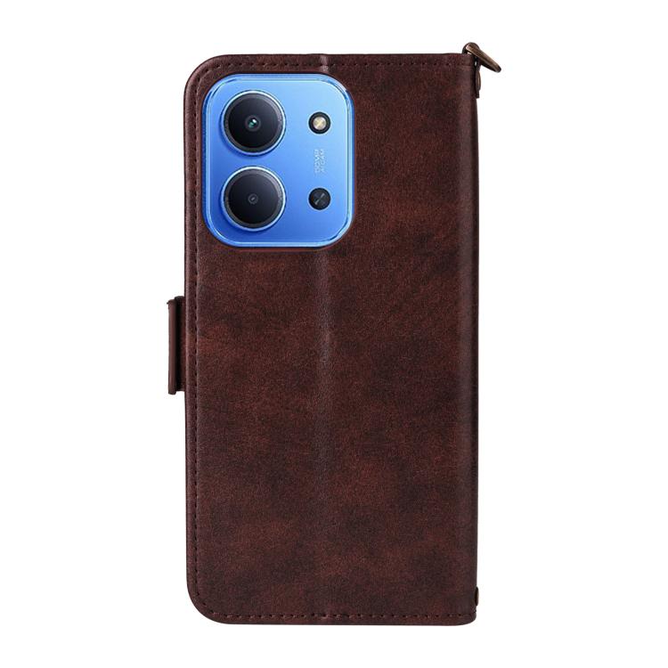 For Redmi 15C 5G / 4G Global 171mm / Poco C85 4G Multi-card Slots Crossbody Cowhide Leather Phone Case