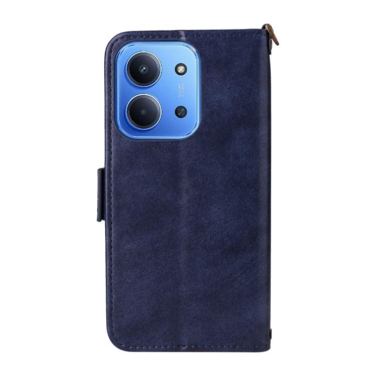 For Redmi 15C 5G / 4G Global 171mm / Poco C85 4G Multi-card Slots Crossbody Cowhide Leather Phone Case