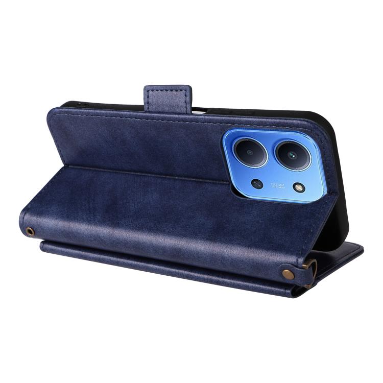 For Redmi 15C 5G / 4G Global 171mm / Poco C85 4G Multi-card Slots Crossbody Cowhide Leather Phone Case