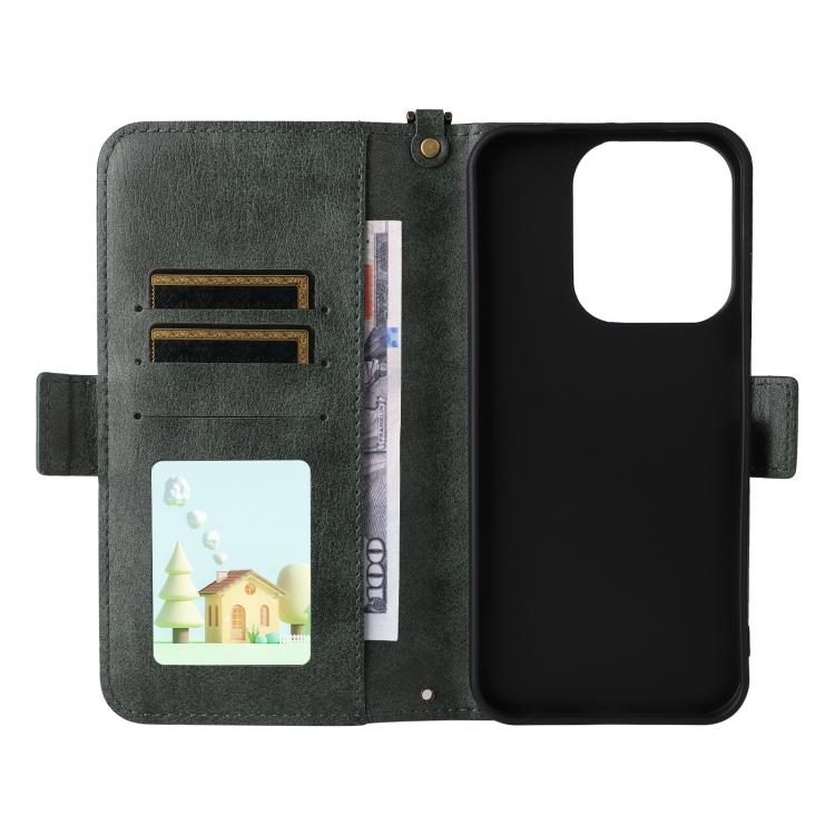 For Redmi 15C 5G / 4G Global 171mm / Poco C85 4G Multi-card Slots Crossbody Cowhide Leather Phone Case