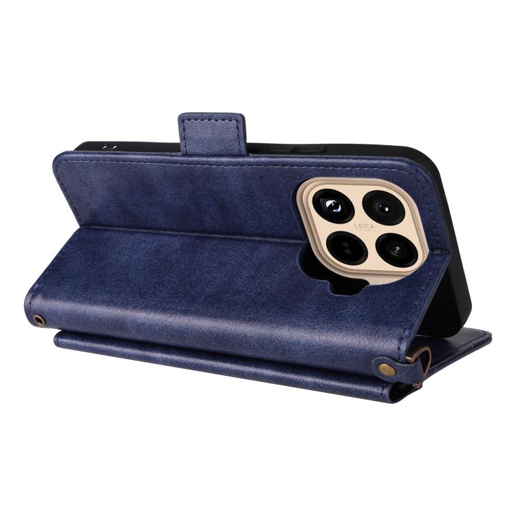 For Xiaomi 15T Pro 5G Multi-card Slots Crossbody Cowhide Leather Phone Case