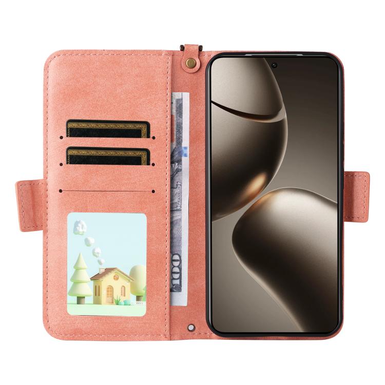 For Xiaomi 15T Pro 5G Multi-card Slots Crossbody Cowhide Leather Phone Case