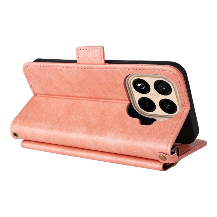 For Xiaomi 15T Pro 5G Multi-card Slots Crossbody Cowhide Leather Phone Case