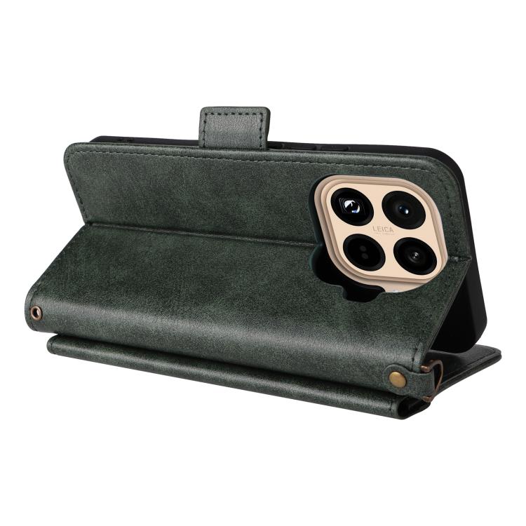 For Xiaomi 15T Pro 5G Multi-card Slots Crossbody Cowhide Leather Phone Case