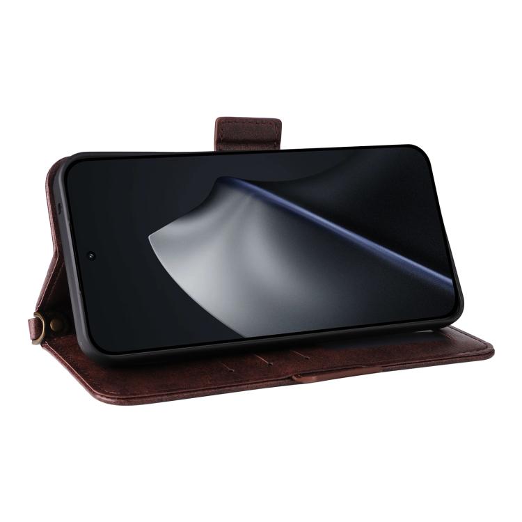 For Xiaomi 15T 5G Multi-card Slots Crossbody Cowhide Leather Phone Case