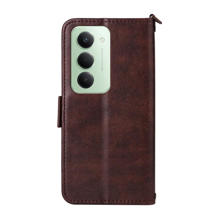 For Redmi 15 5G Global / 15 4G SEA 169.5mm Multi-card Slots Crossbody Cowhide Leather Phone Case