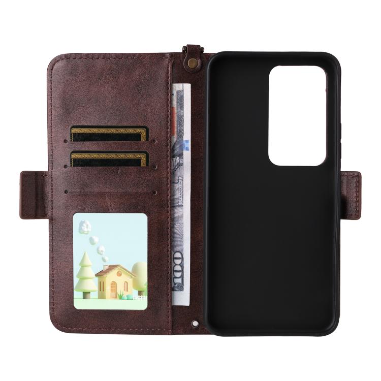 For Redmi 15 5G Global / 15 4G SEA 169.5mm Multi-card Slots Crossbody Cowhide Leather Phone Case