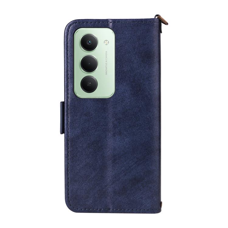 For Redmi 15 5G Global / 15 4G SEA 169.5mm Multi-card Slots Crossbody Cowhide Leather Phone Case