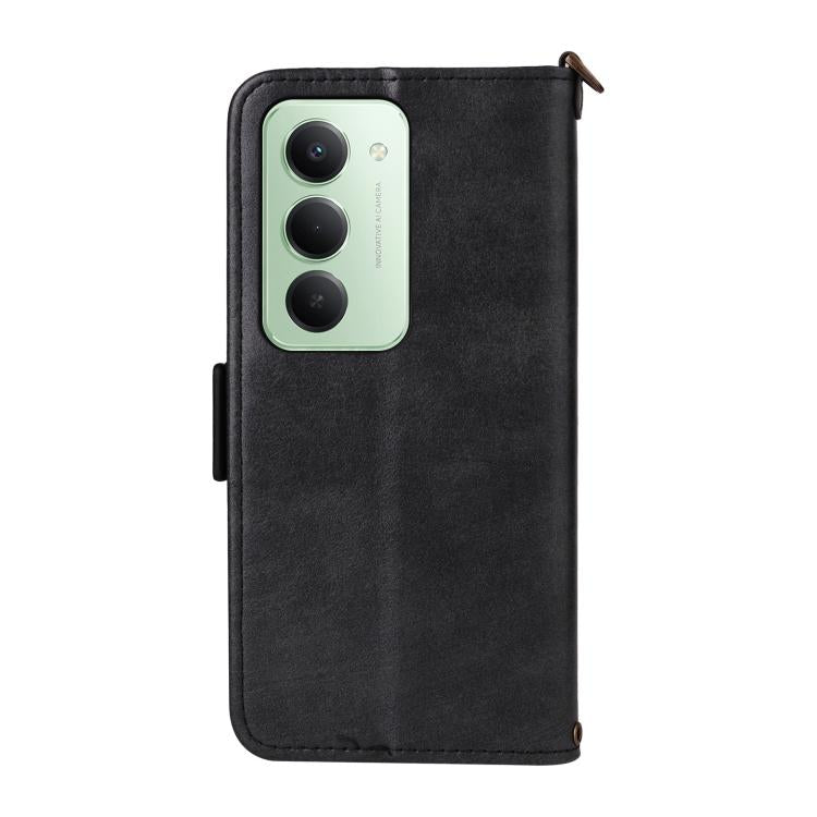 For Redmi 15 5G Global / 15 4G SEA 169.5mm Multi-card Slots Crossbody Cowhide Leather Phone Case