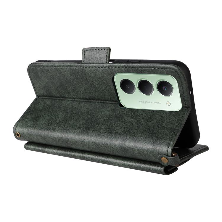 For Redmi 15 5G Global / 15 4G SEA 169.5mm Multi-card Slots Crossbody Cowhide Leather Phone Case