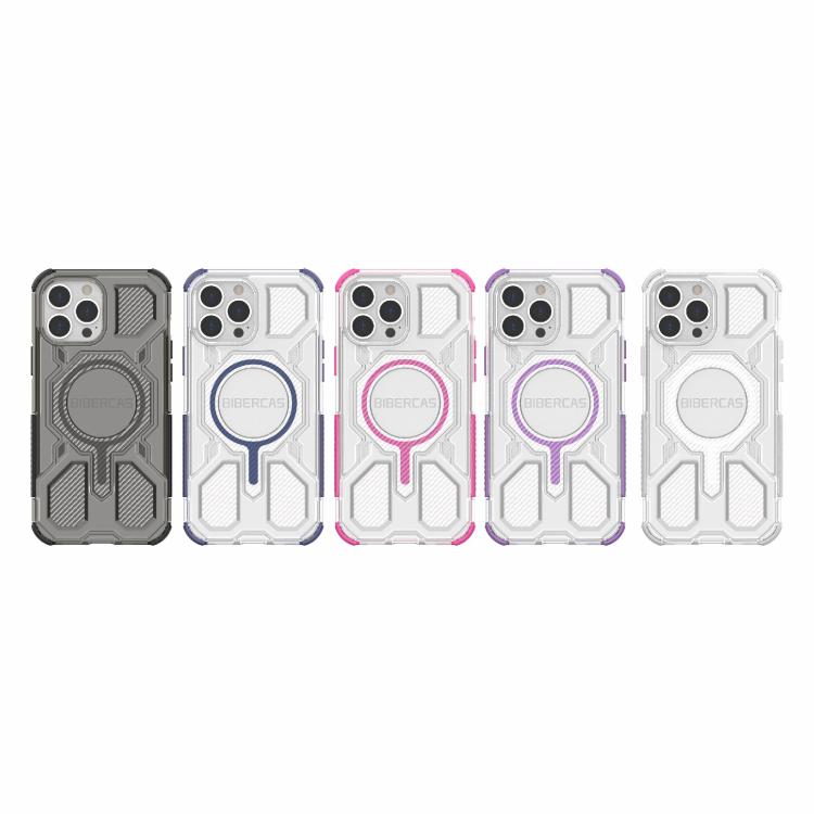 For iPhone 13 Pro Max BIBERCAS Transparent Color Series MagSafe Air Bag Shockproof Phone Case