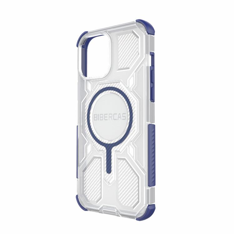 For iPhone 13 Pro Max BIBERCAS Transparent Color Series MagSafe Air Bag Shockproof Phone Case