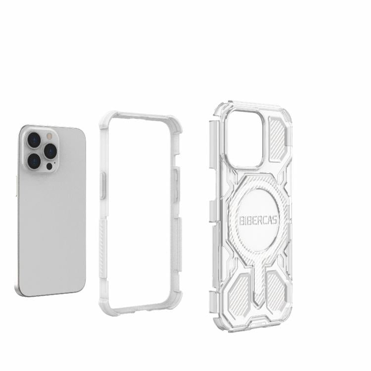 For iPhone 13 Pro BIBERCAS Transparent Color Series MagSafe Air Bag Shockproof Phone Case