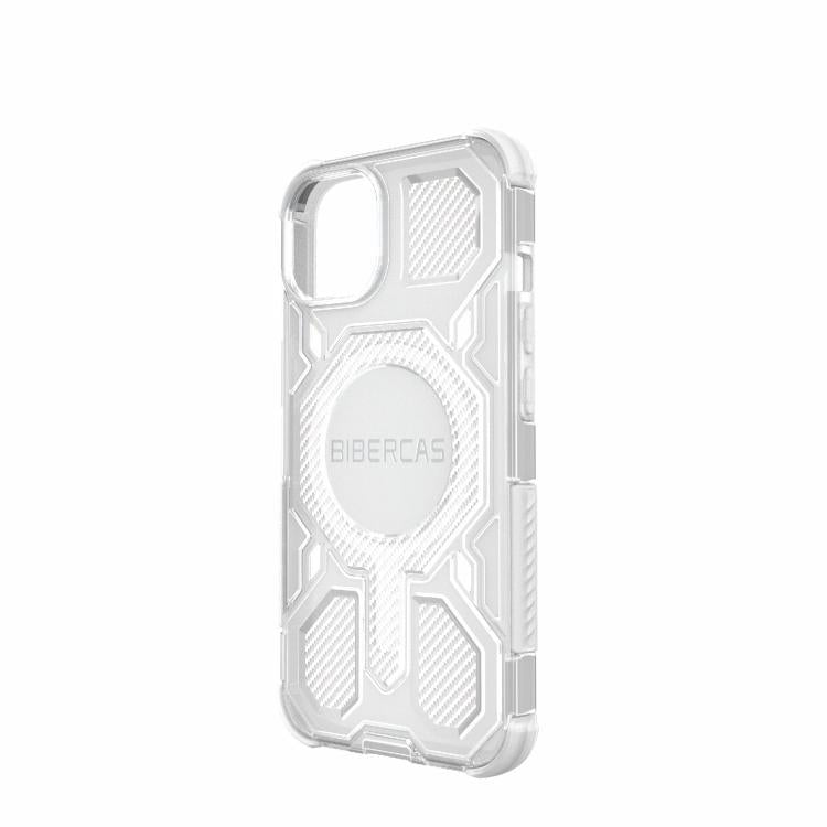 For iPhone 13 / 14 BIBERCAS Transparent Color Series MagSafe Air Bag Shockproof Phone Case