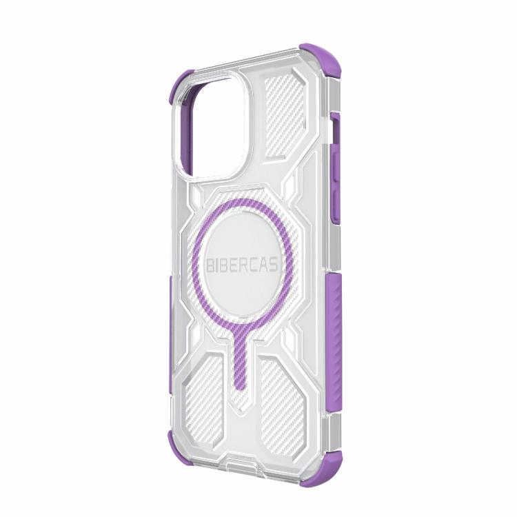 For iPhone 14 Pro Max BIBERCAS Transparent Color Series MagSafe Air Bag Shockproof Phone Case