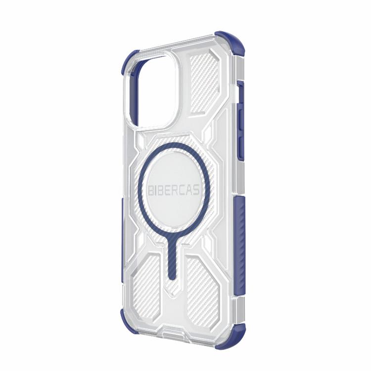 For iPhone 14 Pro Max BIBERCAS Transparent Color Series MagSafe Air Bag Shockproof Phone Case
