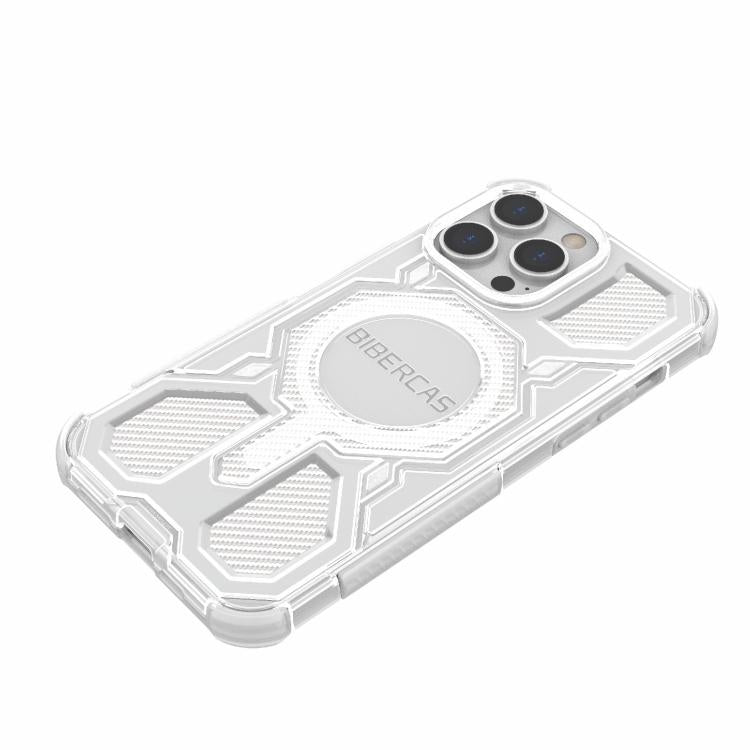 For iPhone 14 Pro Max BIBERCAS Transparent Color Series MagSafe Air Bag Shockproof Phone Case