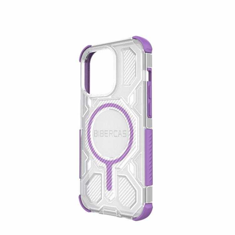 For iPhone 14 Pro BIBERCAS Transparent Color Series MagSafe Air Bag Shockproof Phone Case