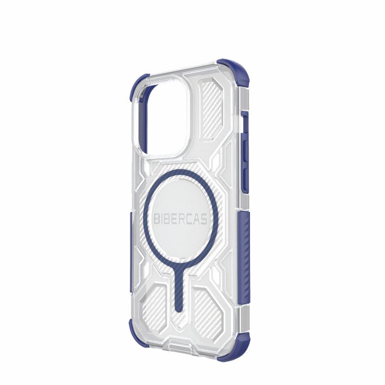 For iPhone 14 Pro BIBERCAS Transparent Color Series MagSafe Air Bag Shockproof Phone Case