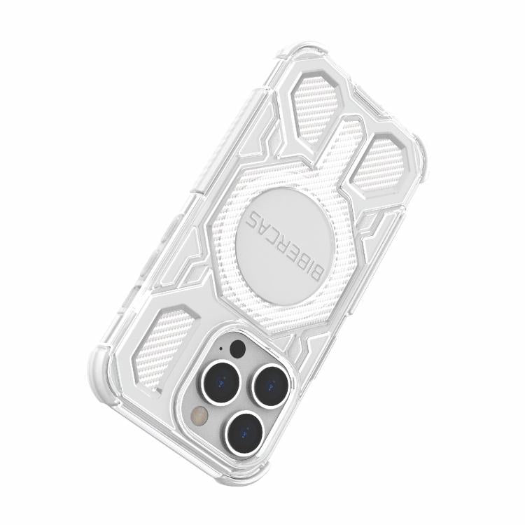 For iPhone 14 Pro BIBERCAS Transparent Color Series MagSafe Air Bag Shockproof Phone Case