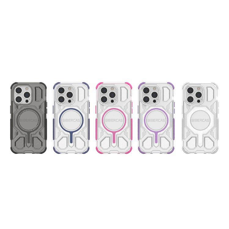 For iPhone 14 Pro BIBERCAS Transparent Color Series MagSafe Air Bag Shockproof Phone Case