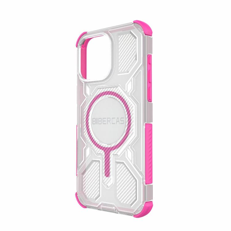 For iPhone 15 Pro Max BIBERCAS Transparent Color Series MagSafe Air Bag Shockproof Phone Case