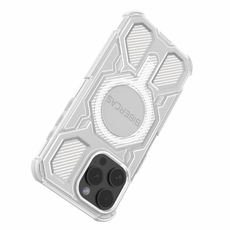 For iPhone 15 Pro Max BIBERCAS Transparent Color Series MagSafe Air Bag Shockproof Phone Case