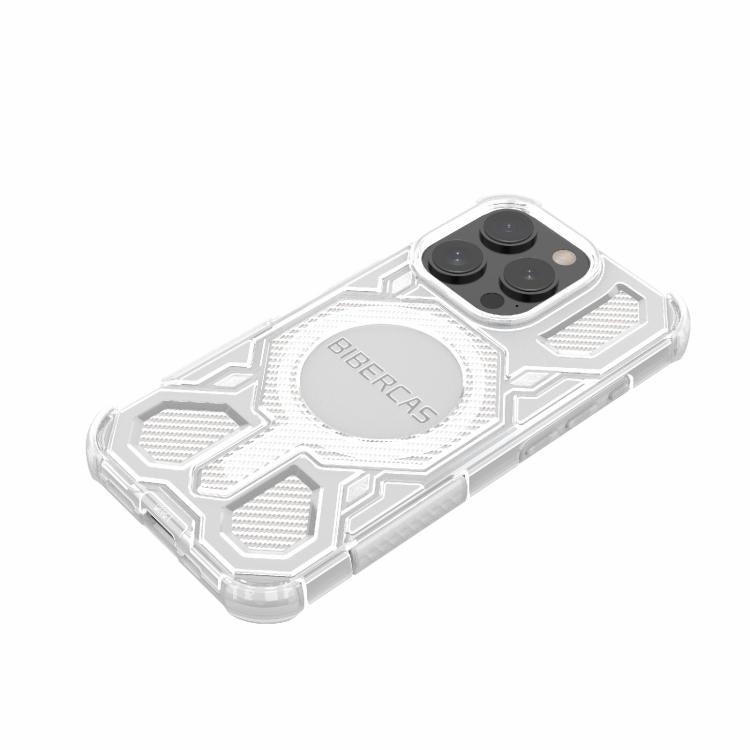 For iPhone 15 Pro BIBERCAS Transparent Color Series MagSafe Air Bag Shockproof Phone Case