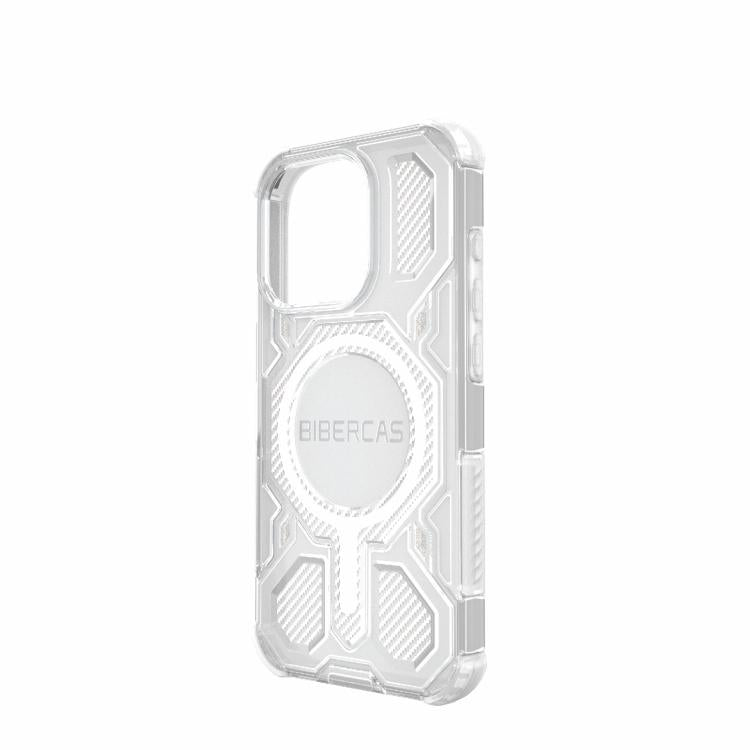 For iPhone 15 Pro BIBERCAS Transparent Color Series MagSafe Air Bag Shockproof Phone Case