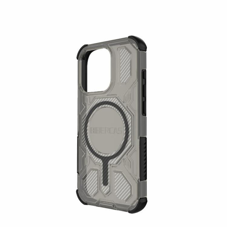 For iPhone 15 Pro BIBERCAS Transparent Color Series MagSafe Air Bag Shockproof Phone Case