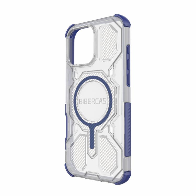 For iPhone 16 Pro Max BIBERCAS Transparent Color Series MagSafe Air Bag Shockproof Phone Case