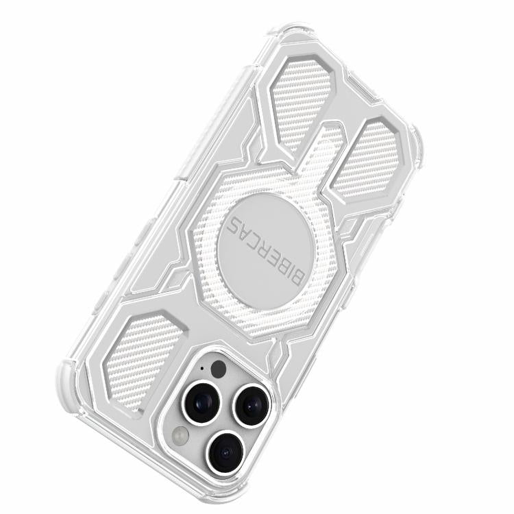 For iPhone 16 Pro Max BIBERCAS Transparent Color Series MagSafe Air Bag Shockproof Phone Case