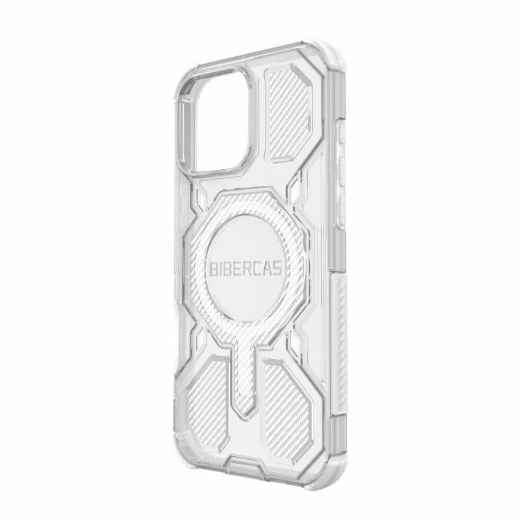 For iPhone 16 Pro Max BIBERCAS Transparent Color Series MagSafe Air Bag Shockproof Phone Case